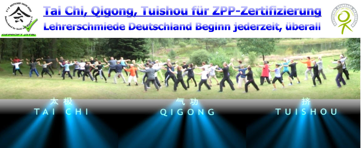 Deutschlandweit: ZPP-Ausbildung in Qigong, Tai Chi (Taijiquan) für Krankenkassen-Kurse