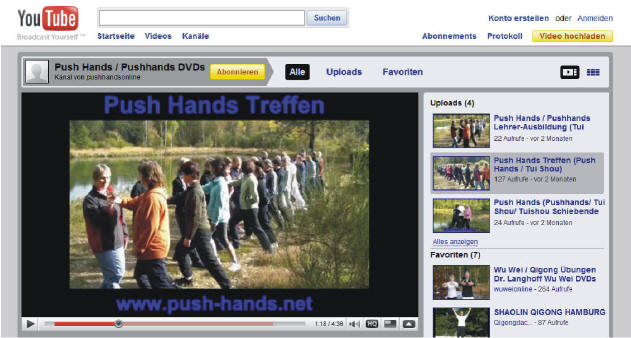 Youtube-Kanal: Tai Chi Saarbrücken Tuishou Qigong